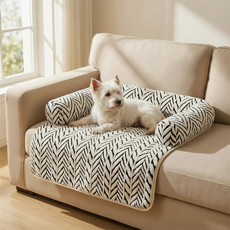 Fluffy soft pet sofa