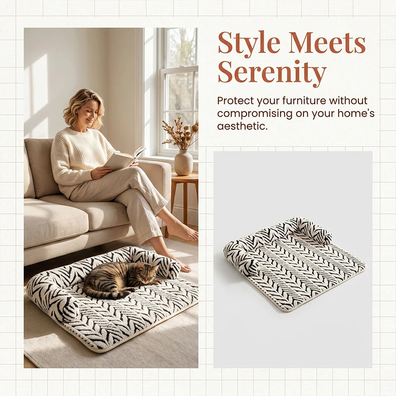 Fluffy soft pet sofa