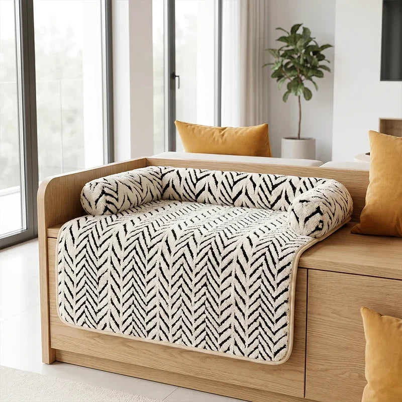 Fluffy soft pet sofa