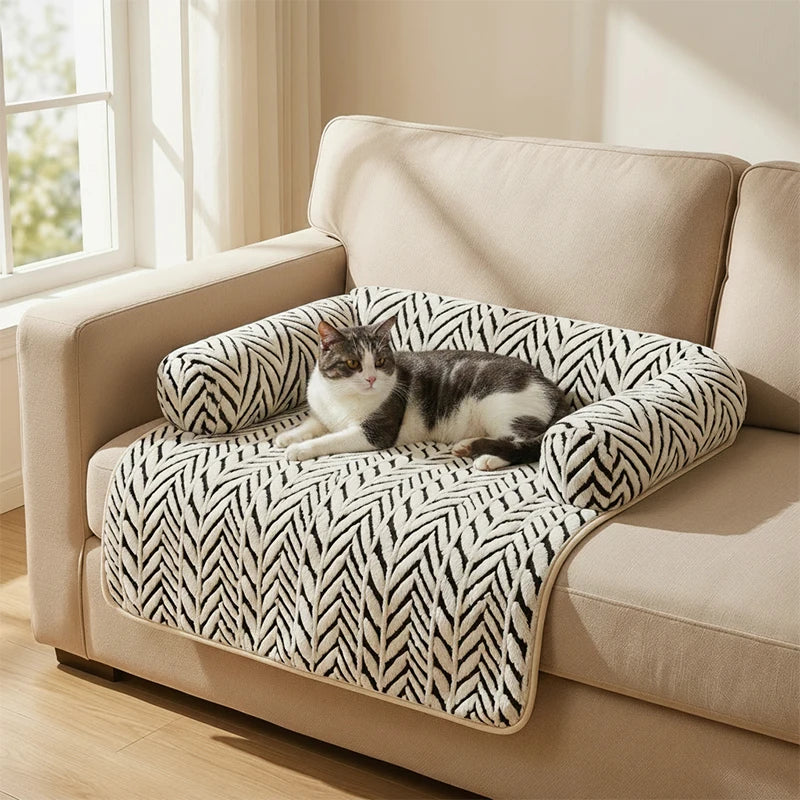 Fluffy soft pet sofa